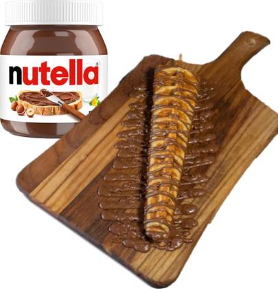 Waffle stick with nutella