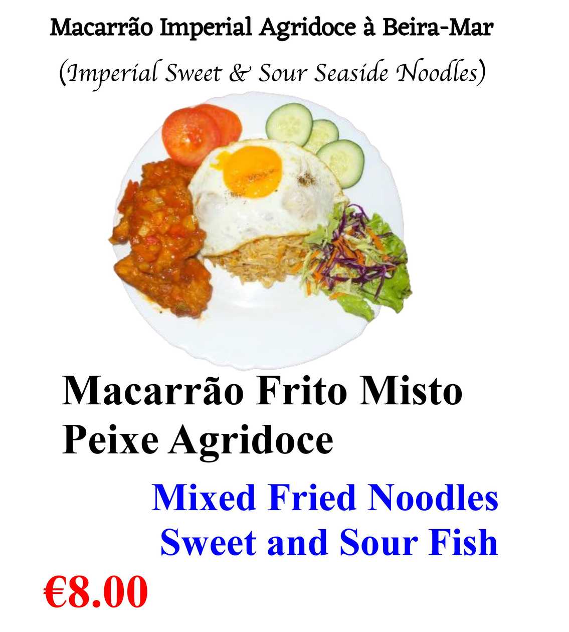 Mixed Fried Noodles With Sweet & Sour Fish