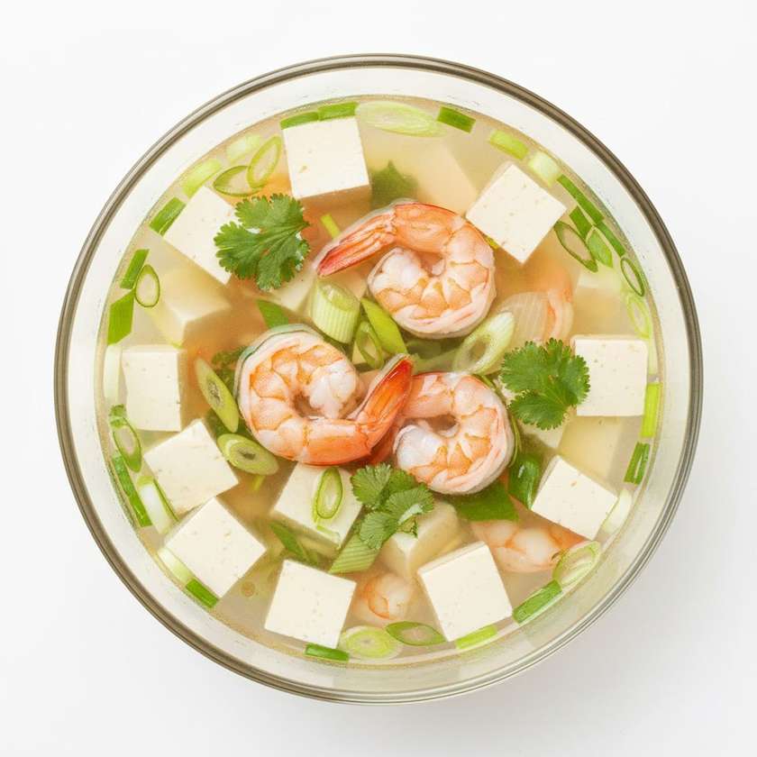 24. Polievka s tofu a krevetami 4.