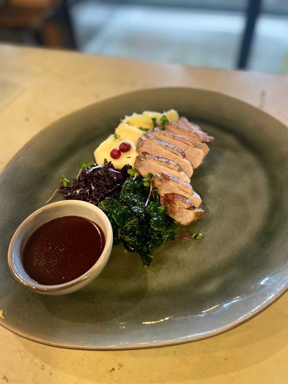 Roasted Duck Breast in Red Wine Sauce