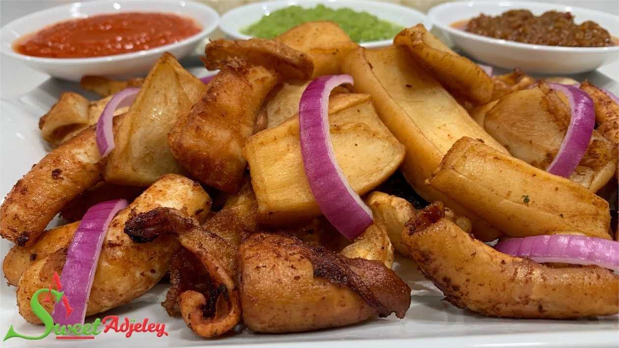 Kenkey with Octopus