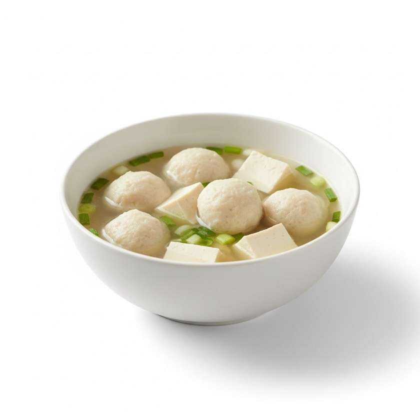 21A. Polievka s tofu a rybacími guľkami