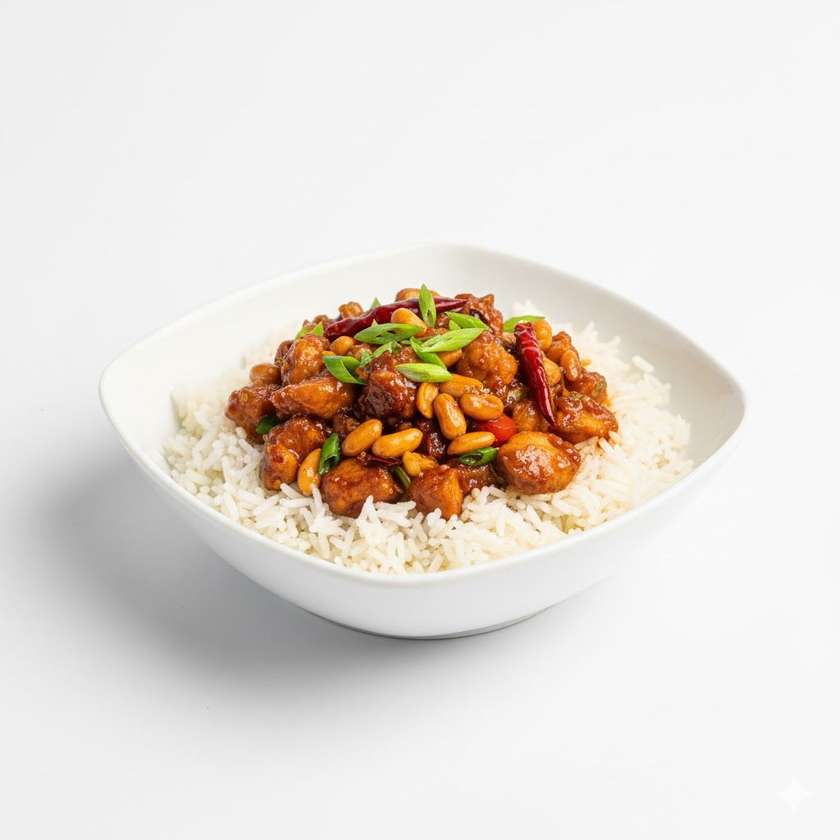 Kuřecí kung pao s rýží