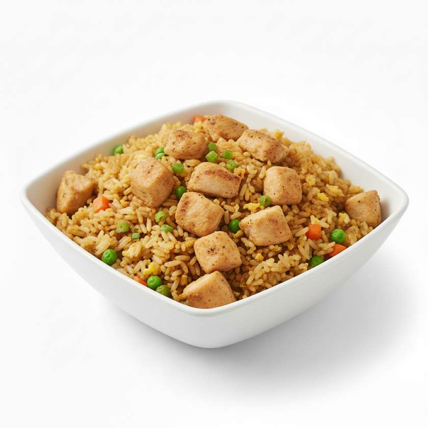 126 Pražená ryža s kuracím mäsom