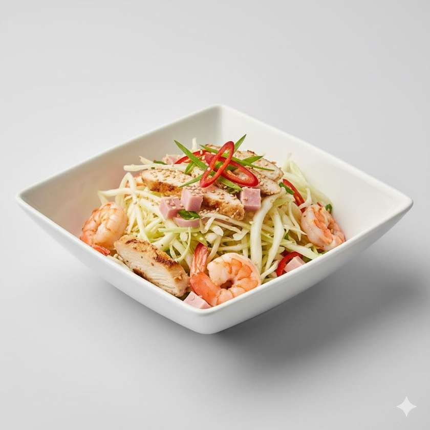 25. Šalát s tromi druhmi mäso