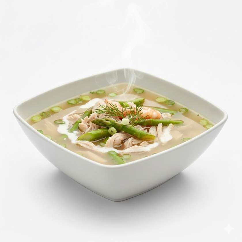 23. Kuracia polievka so špargľou