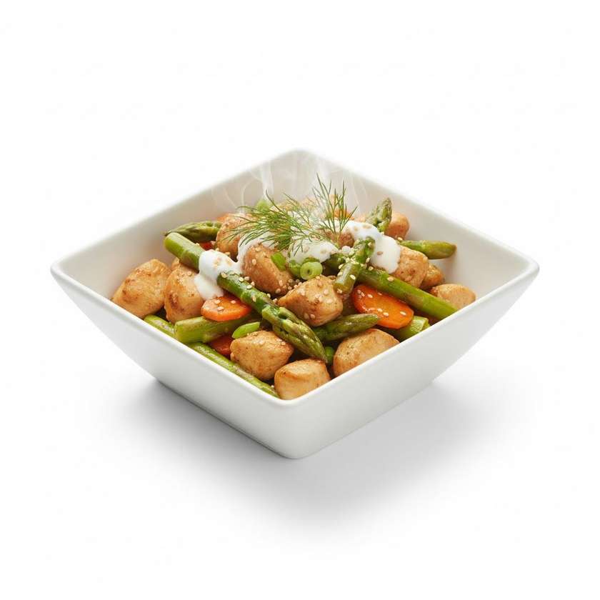 60. Kuracie mäso so špargľou