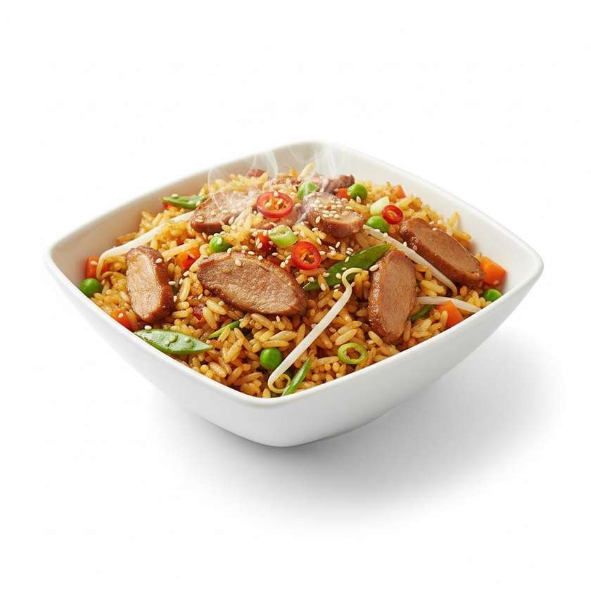 126A. Opražená ryža s kačacím mäsom