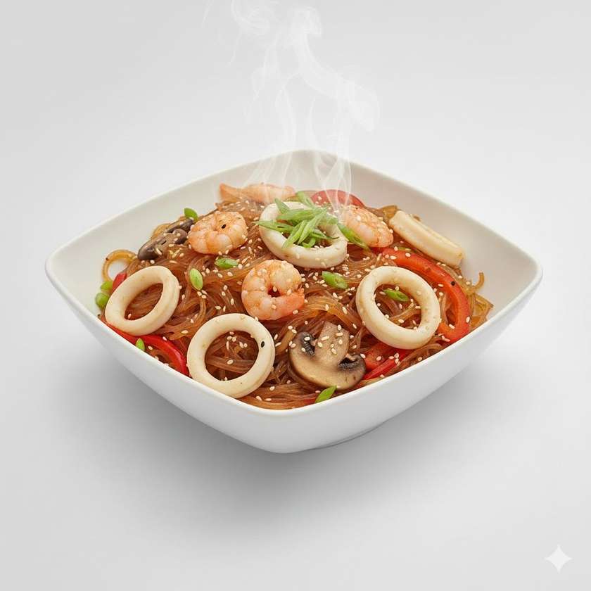 136 Opražené sklovité rezance s darmi mora