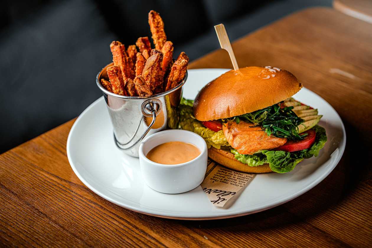 Salmon Burger with Avocado