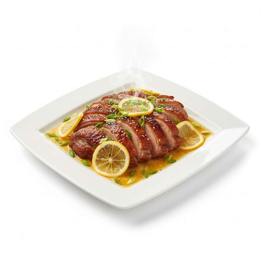 66. Pečená kačica s citrónom