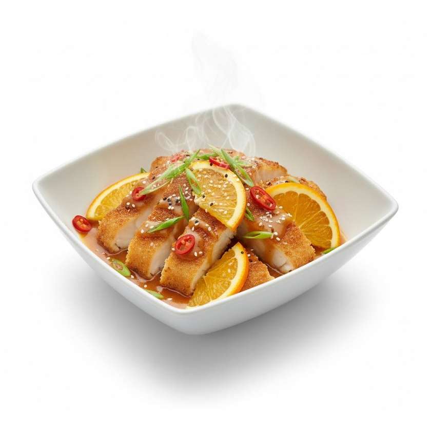 78.Rybacie rezy s pomarančovou omáčkou