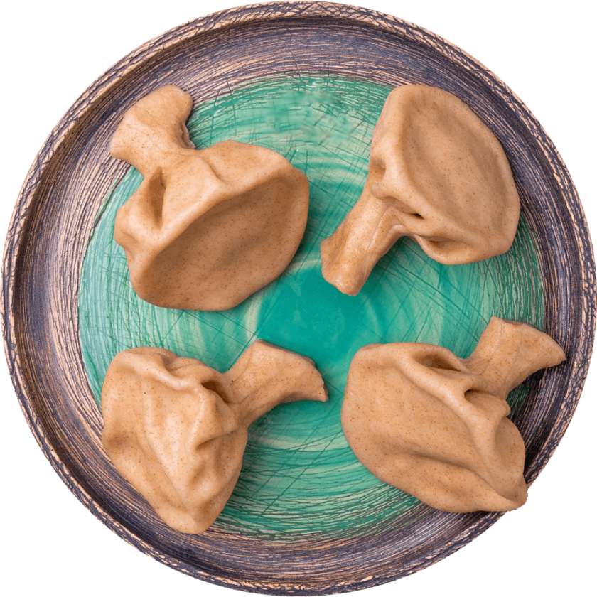 Хінкалі з вершковим кроликом (4 шт.)