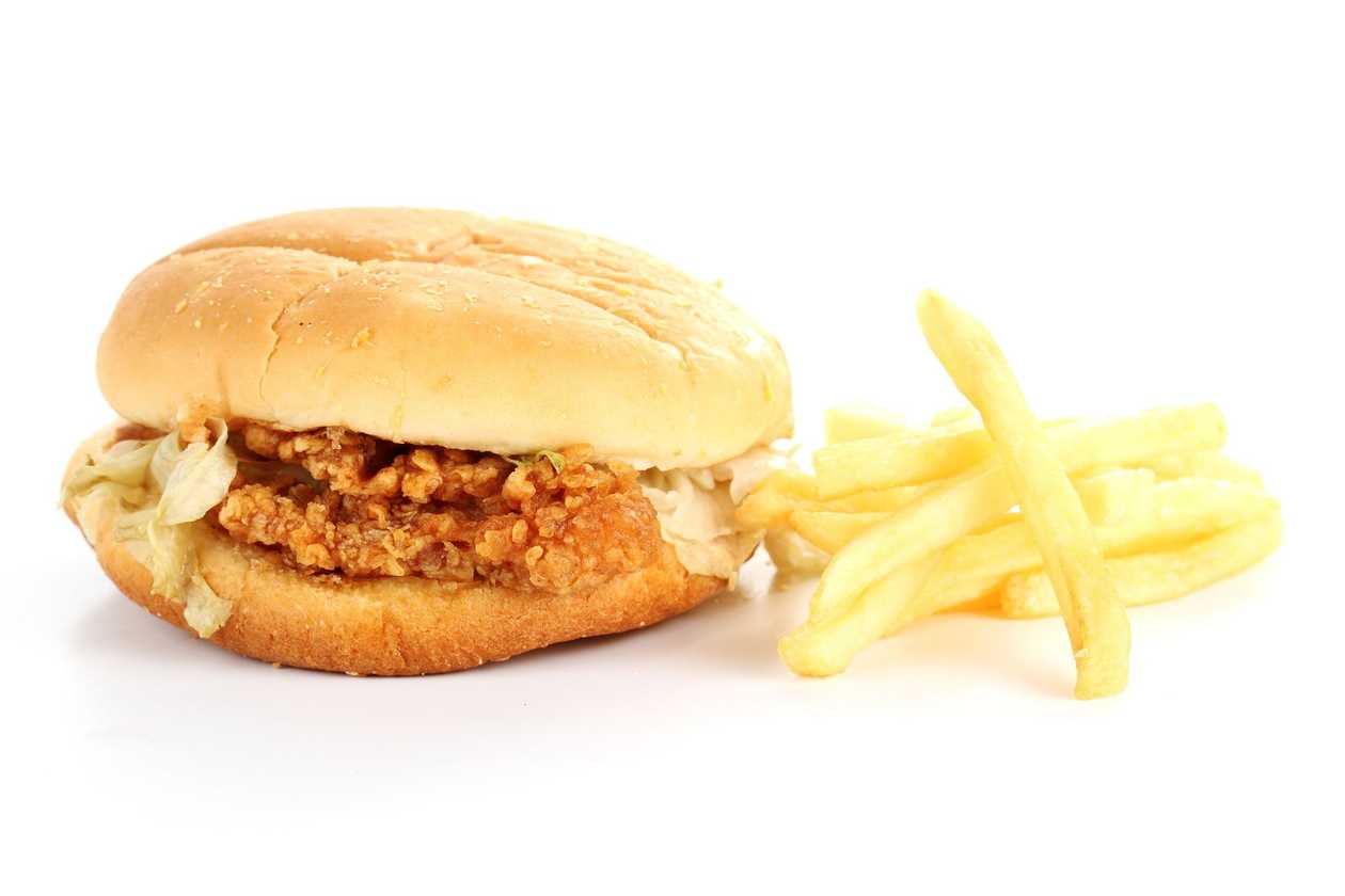Crispy Chicken Burger & Fries