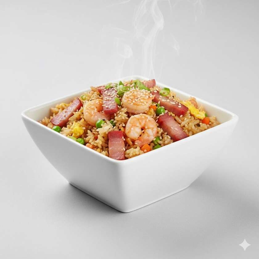 123A. Opražená ryža na Guangdongský spôsob