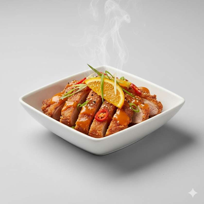 66A. Kačica mäso s pomarančovou omáčkou