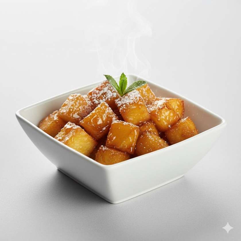 143. Vyprážaný ananás v mede