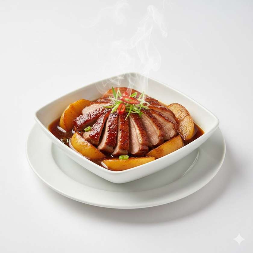 S12. Kačica s jablkom