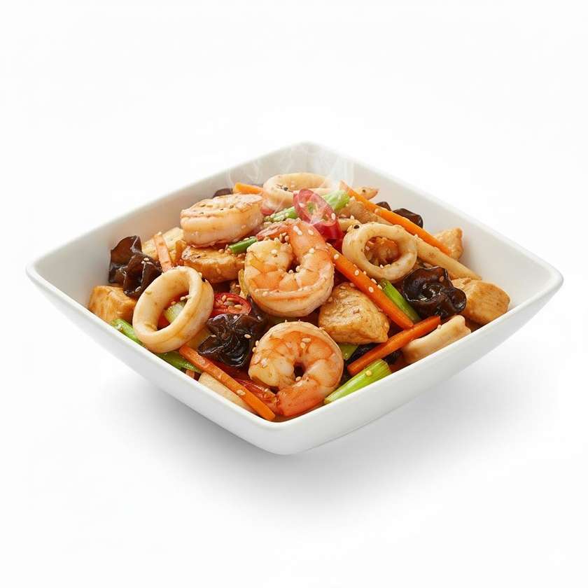 91. Lotosové vajcia s tromi druhmi mäso