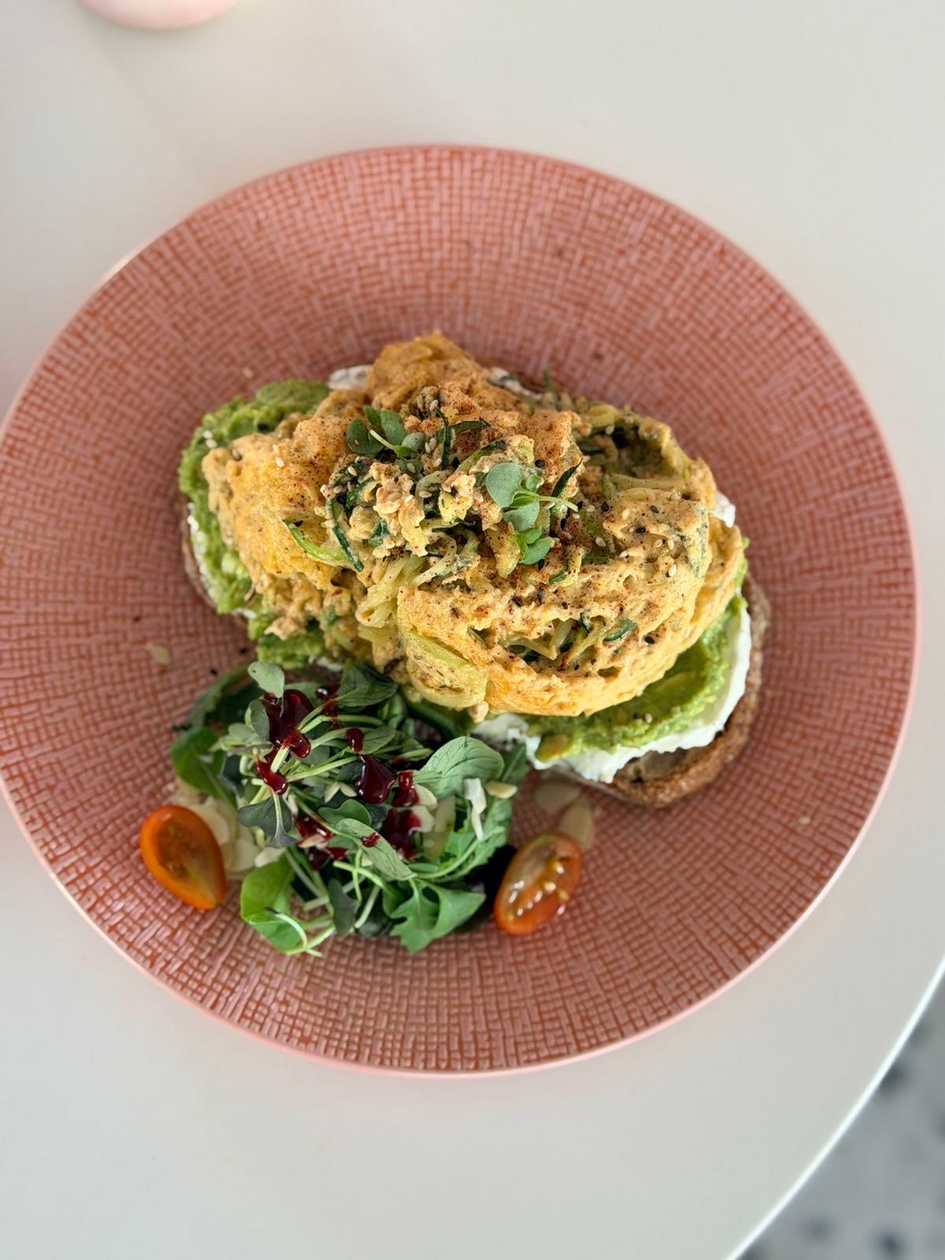 Open Toast Zucchini with Eggs