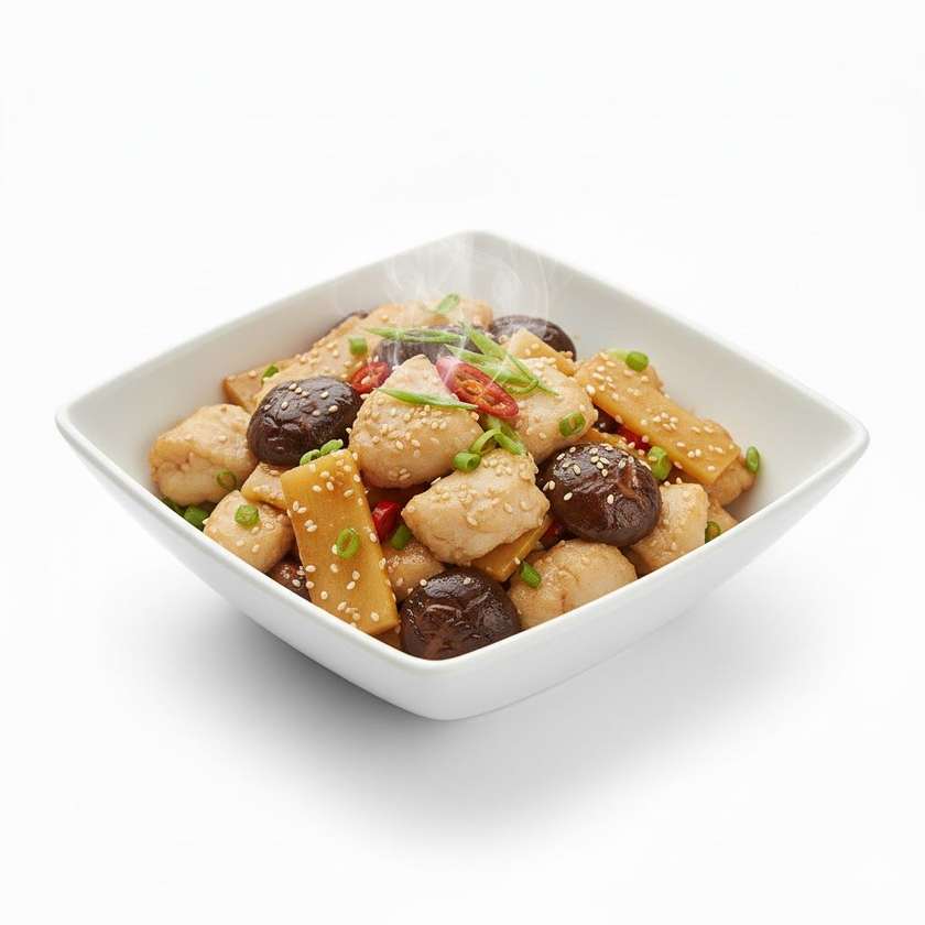 73 Ryba s Bambusovými výhonkami a hubami