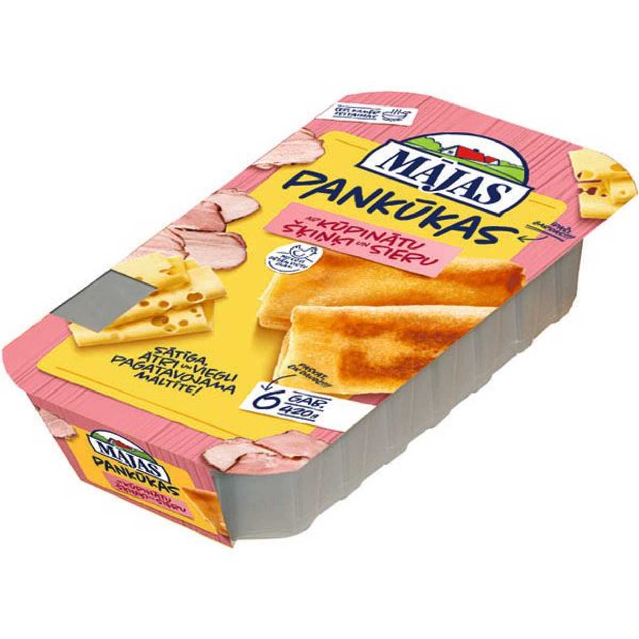 Pankūkas MĀJAS ar kūpinātu šķiņķi un sieru 420g