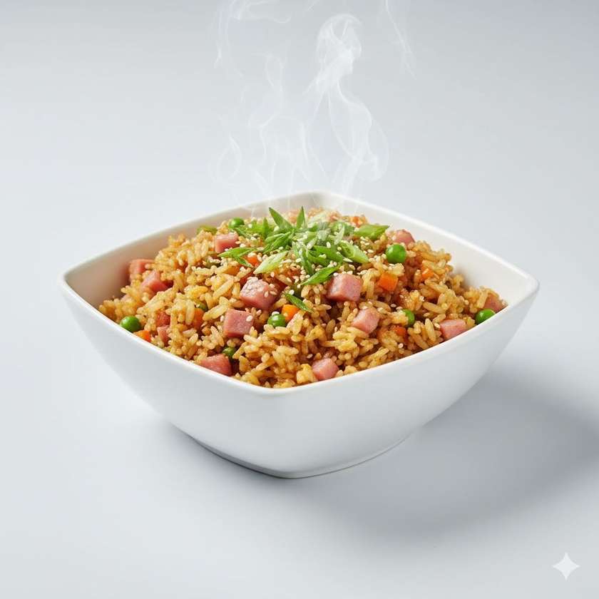 123. Pražená ryža so šunkou