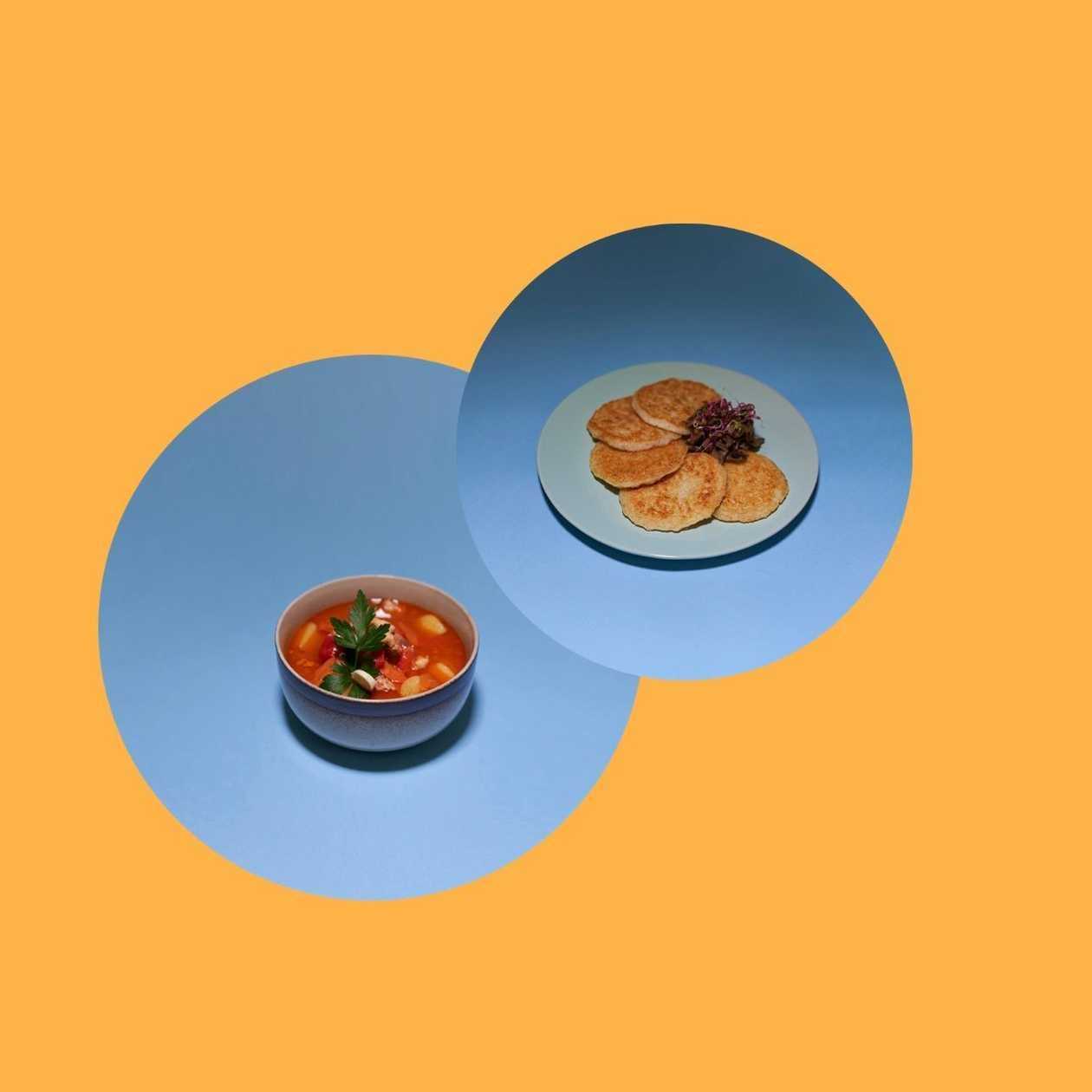 Soup of Choice + Potato Pancakes
