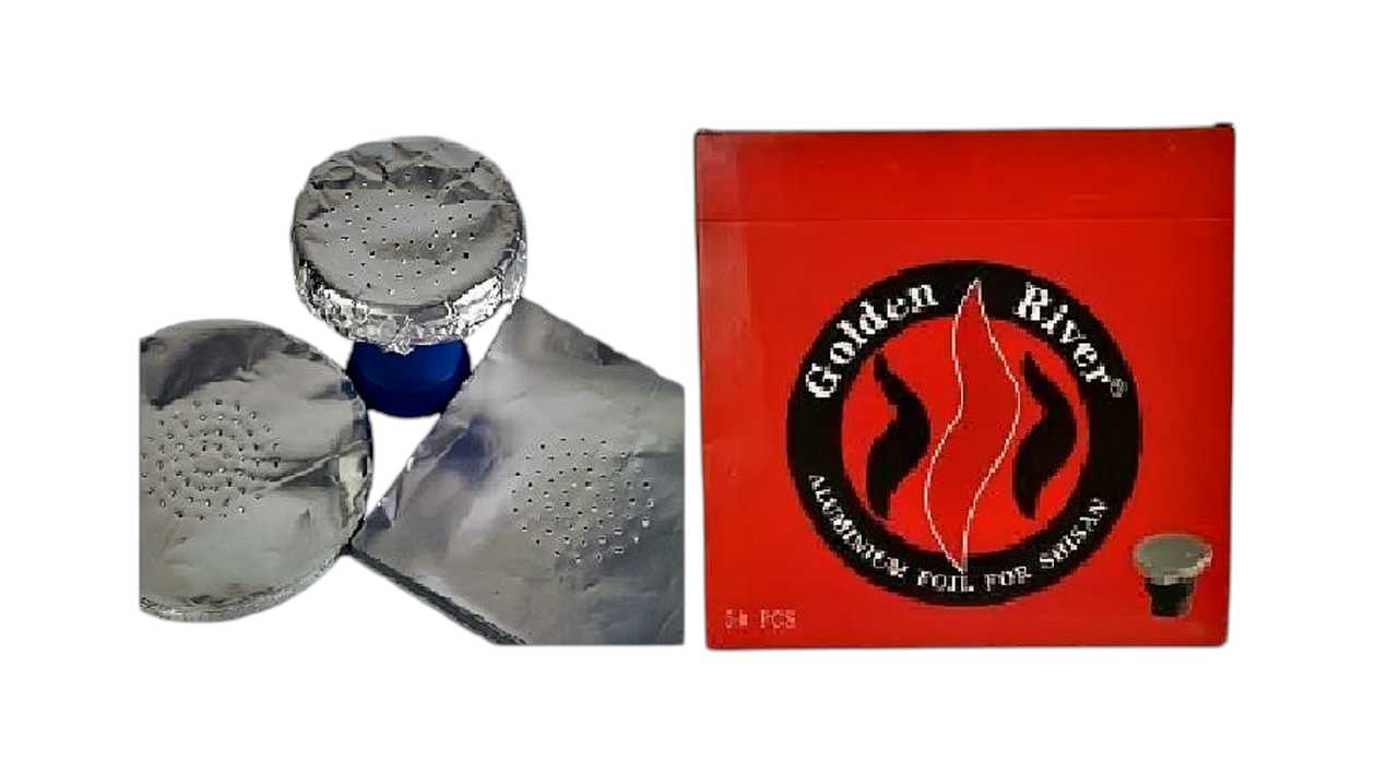 Golden River Shisha Aluminium Foil 25pcs ورق قصدير أرجيلة