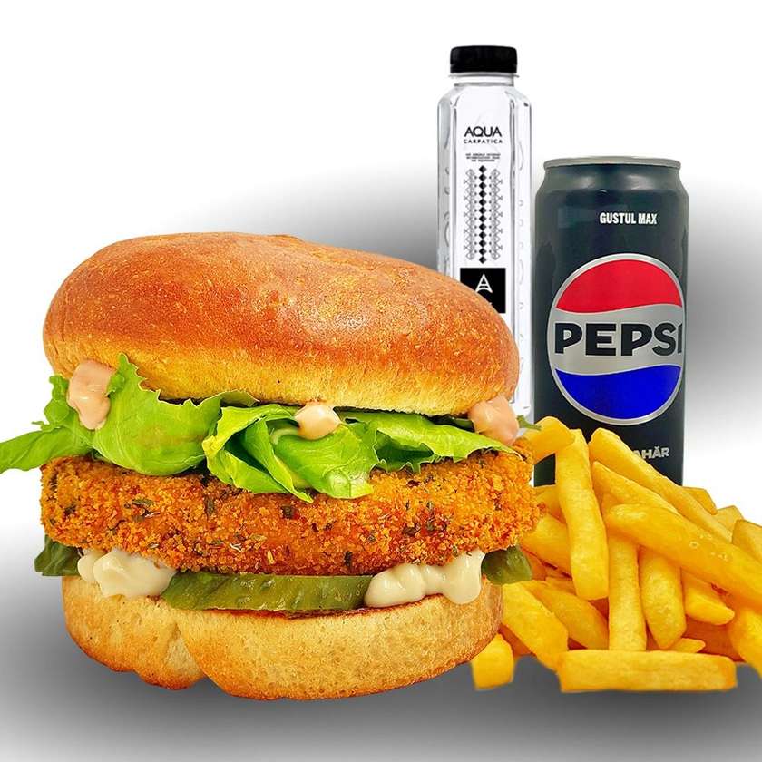 Turkey Burger Menu (sandwich + fries + drink + sauce)