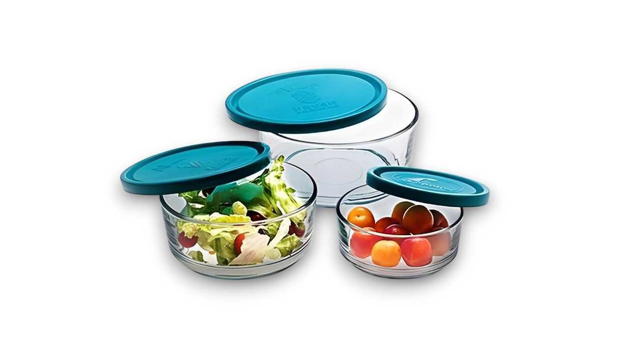 Glass Storage Container Set, Round, 1111111111459