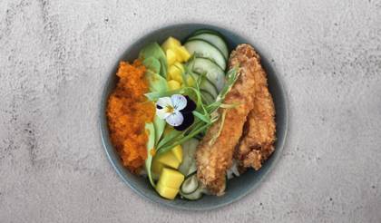 Poke de Tempura de Camarão