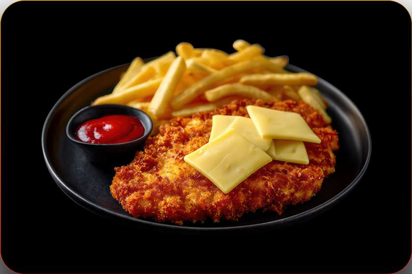 1 Șnițel Crispy + 1 Sos la Alegere