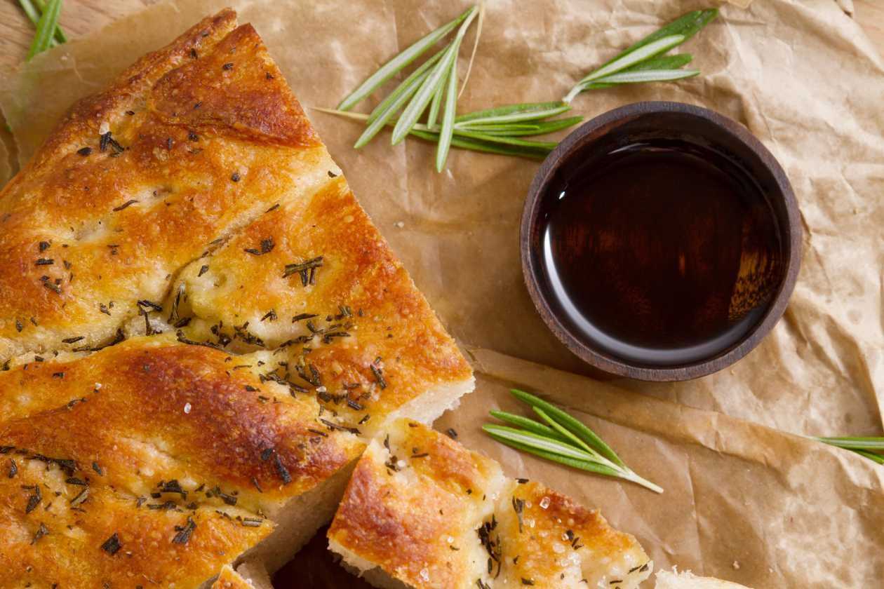 Focaccia cu Oregano si Usturoi 260 Gr.