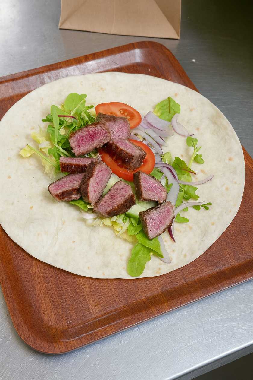 Prémiový vyzrálý hovězí roštěnec v tortille 🌯🥩 velký