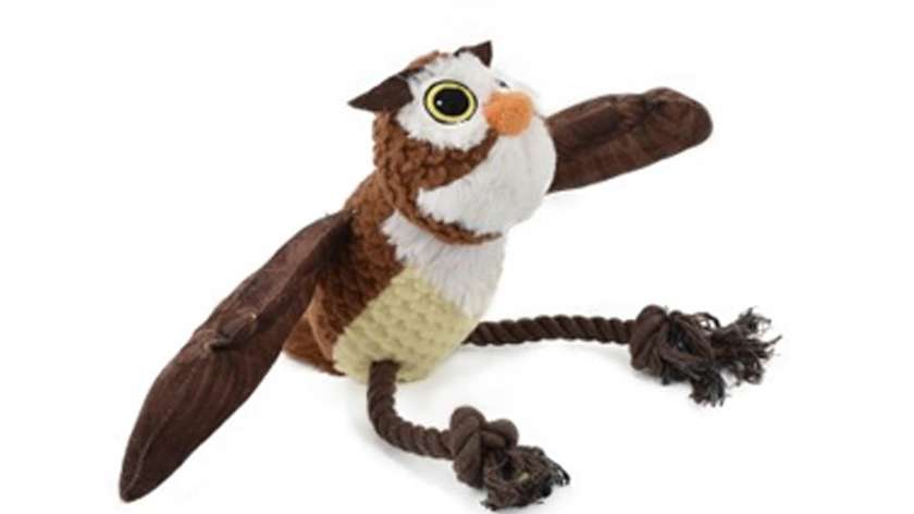 Dog Toy Owl With Rope- NA80642-OWL