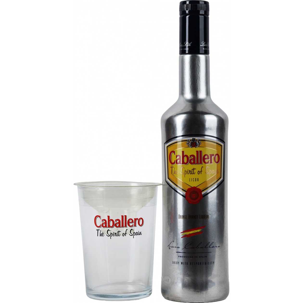Licor de Laranja Ponche Caballero + Copo