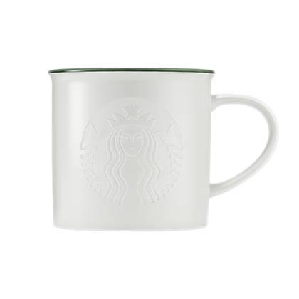 Mug Siren Green Rim 12oz