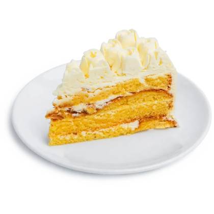 White Chocolate Rose Cake Slice