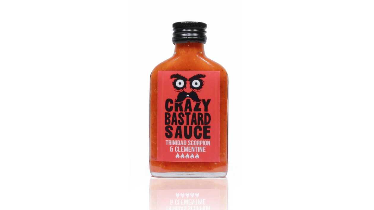 Crazy Bastard Trinidad Scorpion and Clementine Hot Sauce, 100 ml