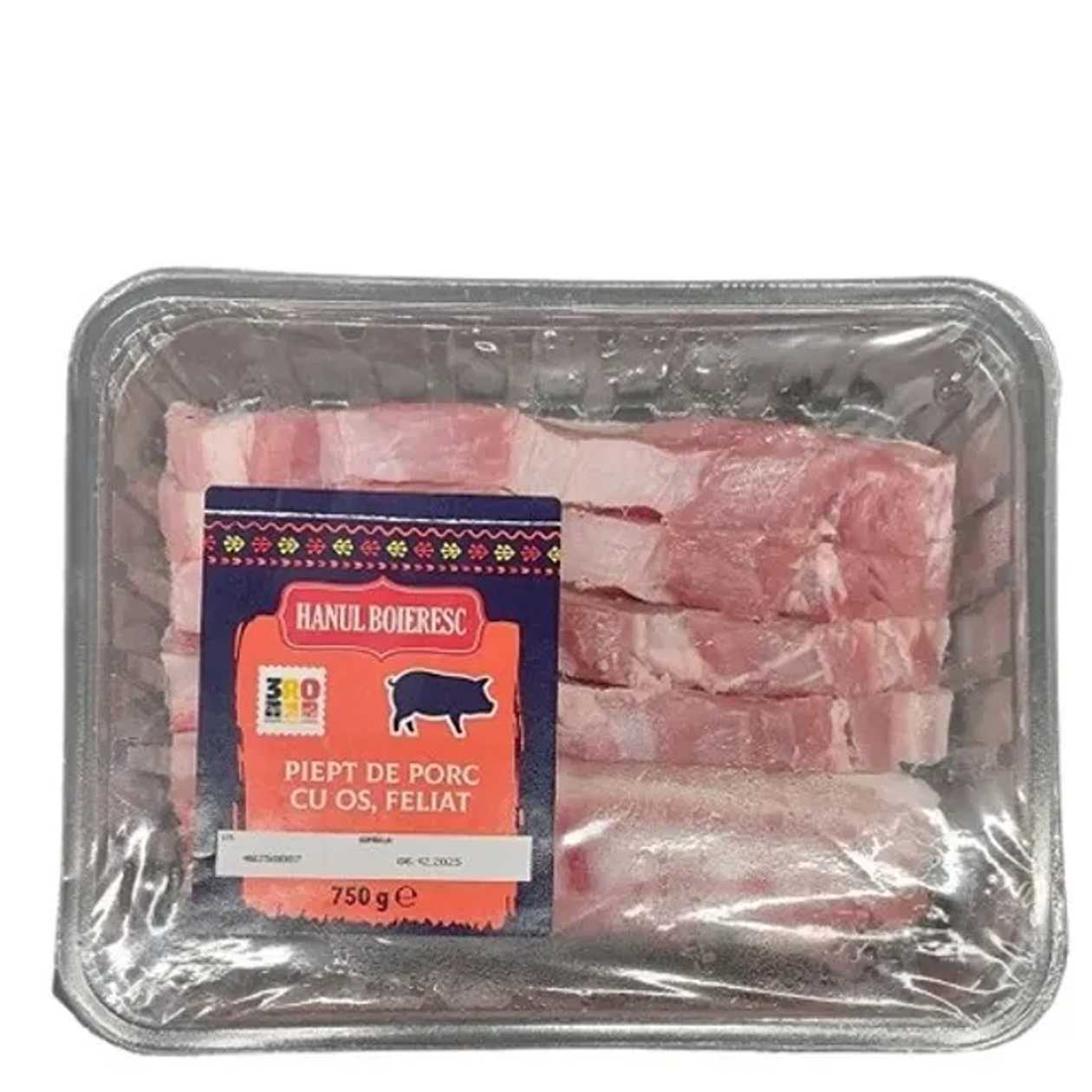 Hanul Boieresc Piept de porc feliat cu os 750 g