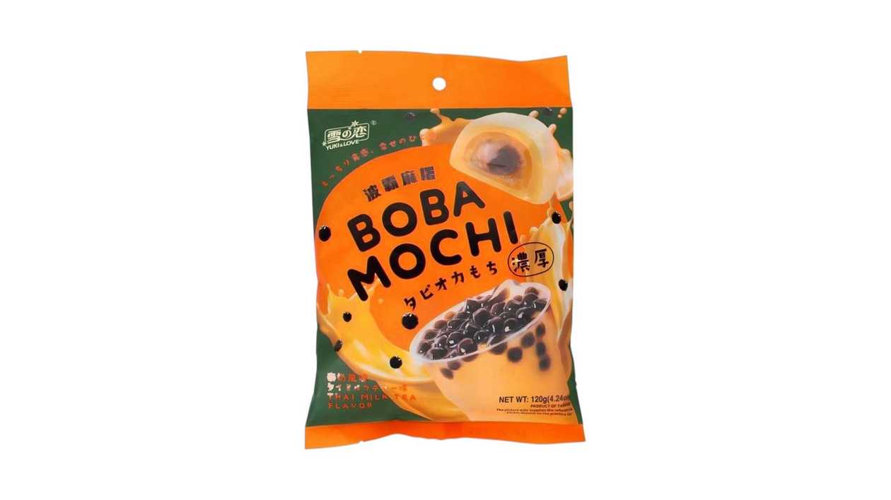 Yuki & Love Thai Milk Tea Flavor Boba Mochi, 120 g