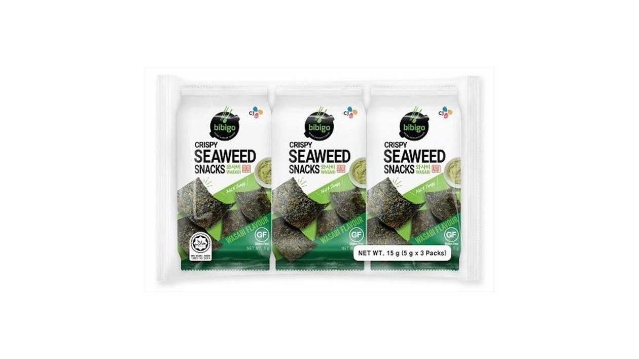 Bibigo Wasabi Crispy Seaweed, 3 packs