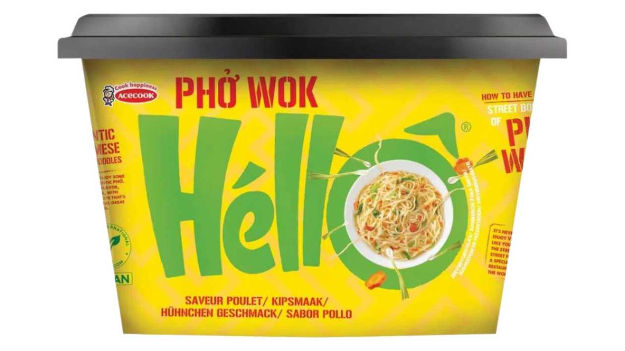 Acecook Hello Chicken Flavor Instant Noodles, 76 g