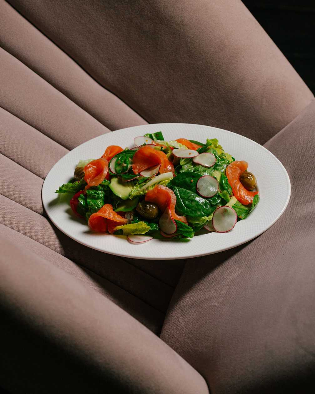 Gravlax Salmon and Radish Salad