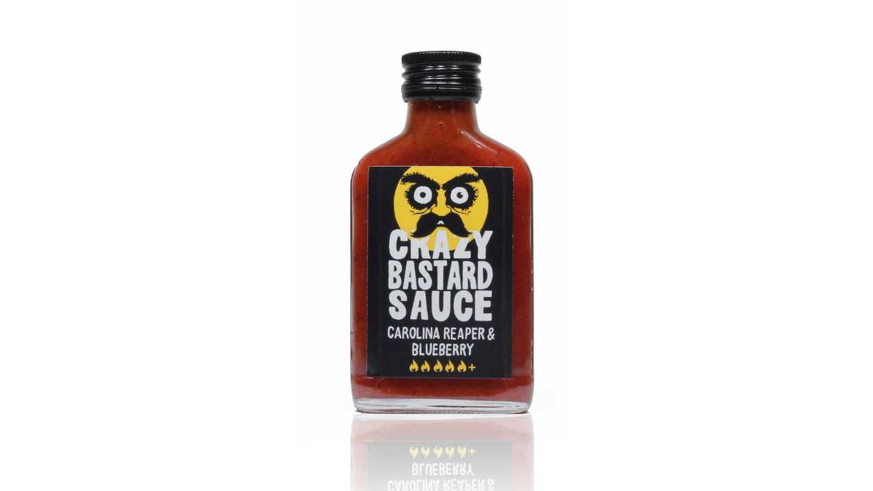 Crazy Bastard Carolina Reaper and Blueberry Hot Sauce, 100 ml