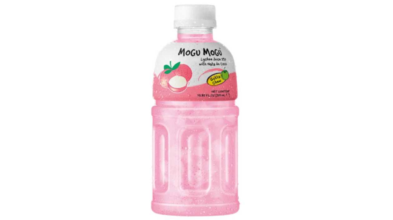 Mogu Mogu Lychee Flavor Soft Drink with Coconut Jelly, 320 ml