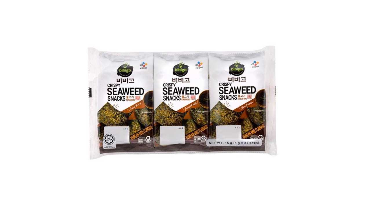 Bibigo BBQ Crispy Seaweed, 3 packs