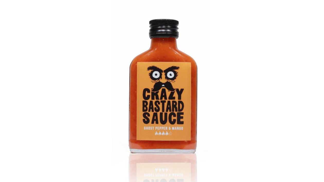 Crazy Bastard Ghost Pepper and Mango Hot Sauce, 100 ml