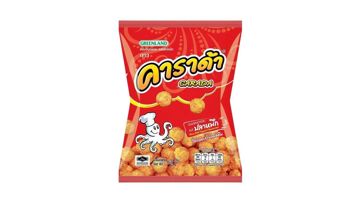 Carada Squid Flavor Rice Balls, 62 g